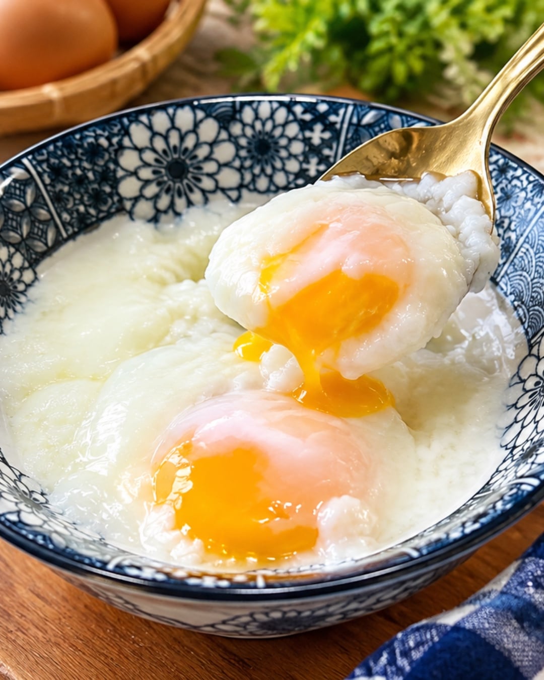makan telur separuh masak