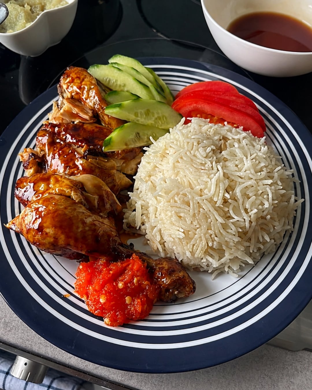 nasi ayam roasted