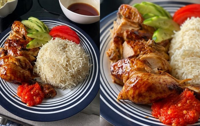 nasi ayam roasted