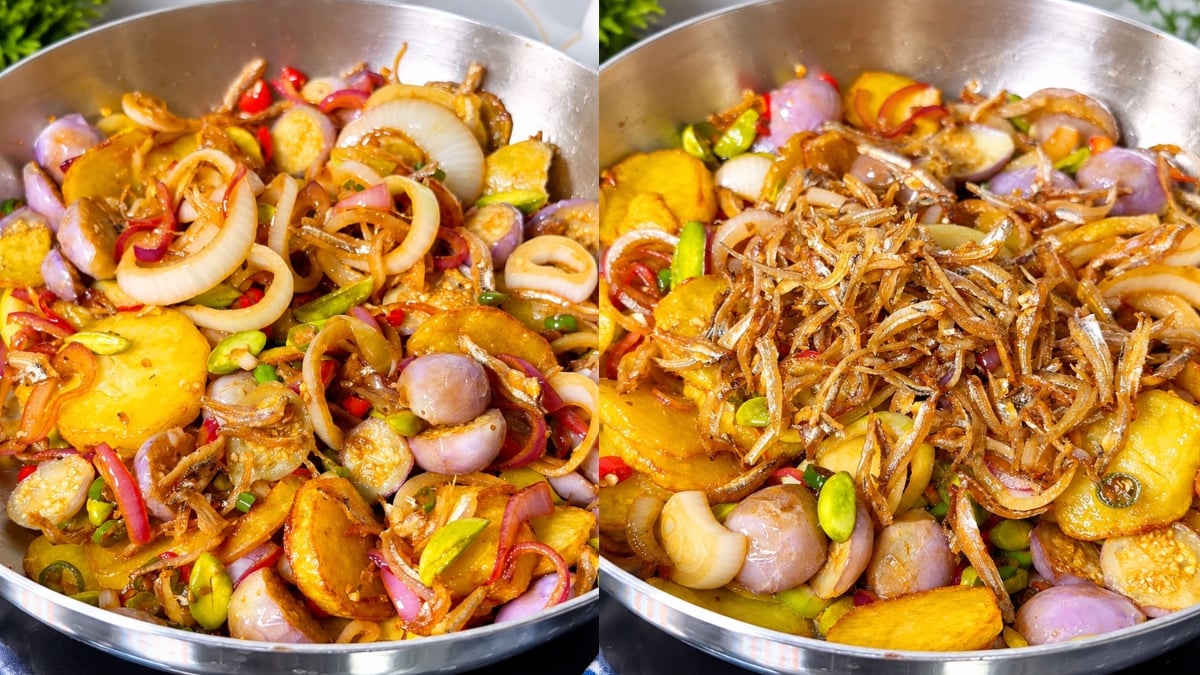 Resipi Kentang Ikan Bilis Dengan Petai & Terung, Lauk Legend Ini Memang Padu!