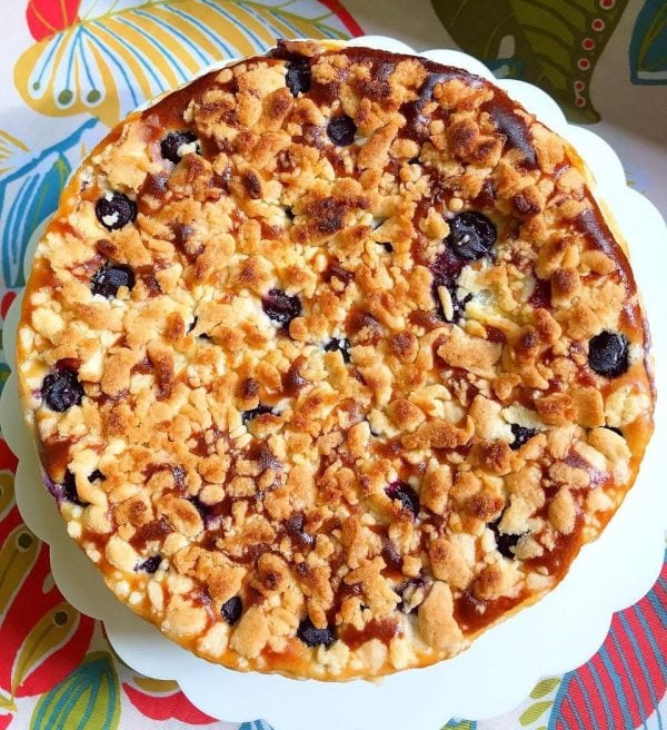 resepi blueberry crumble