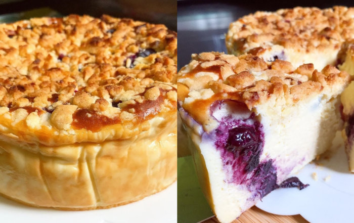 resepi blueberry crumble