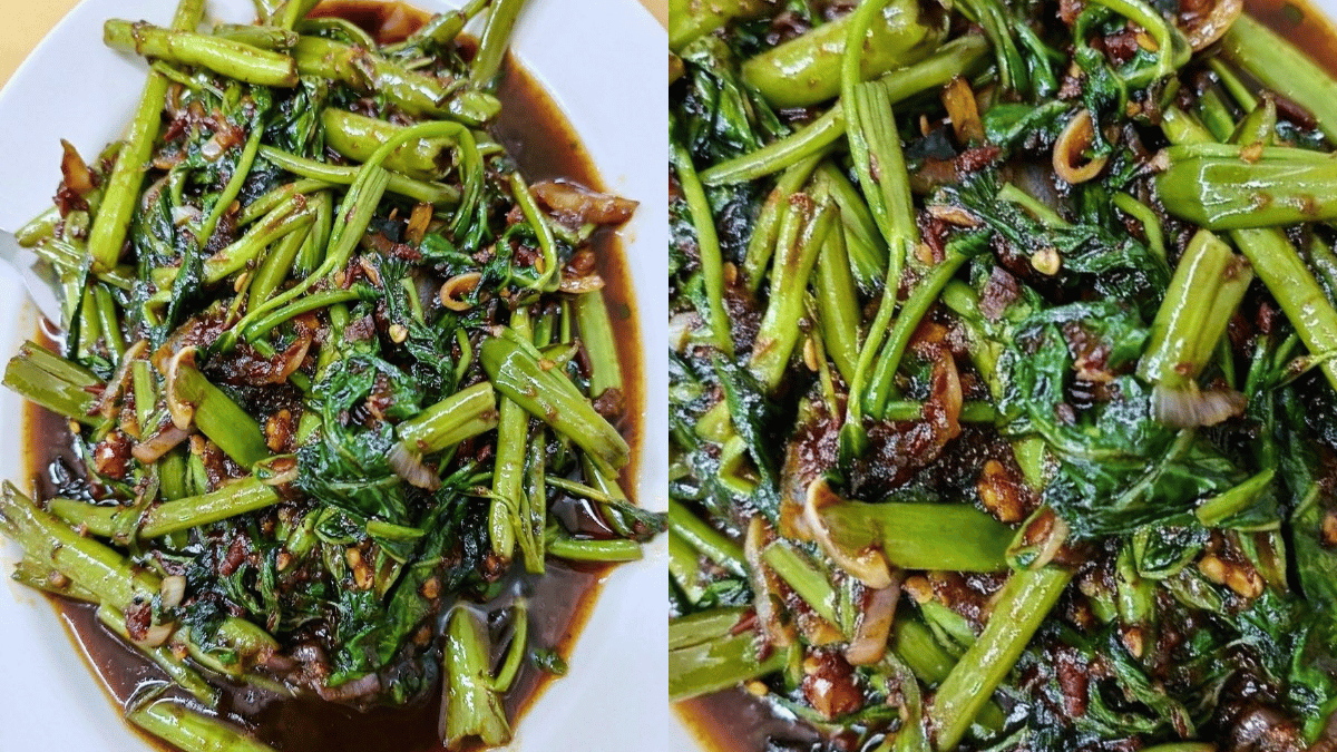 Resipi Kangkung Belacan Pedas & Wangi, Sambal Kena Tumis Garing Baru Lagi Sedap!