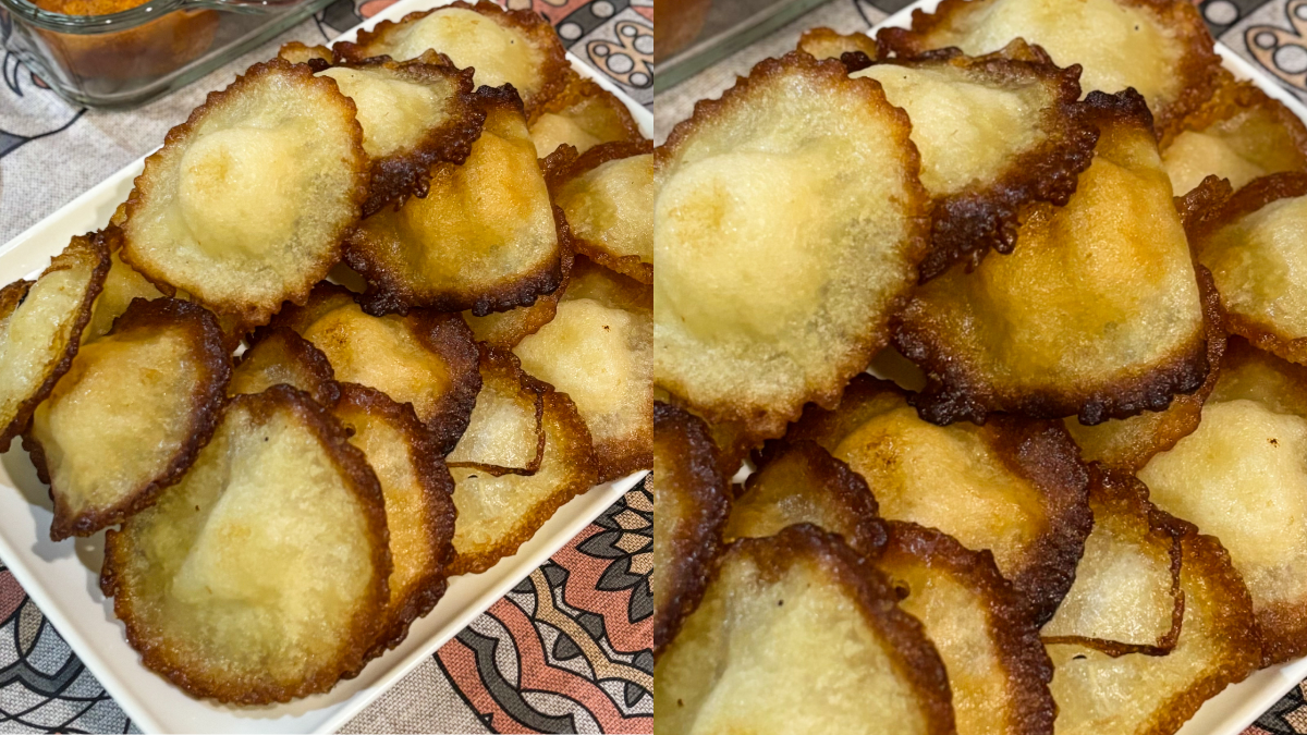 Resipi Kuih Cucur Topi, Hanya Guna 5 Bahan Untuk Hasil Rangup Di Tepi & Lembut Di Tengah