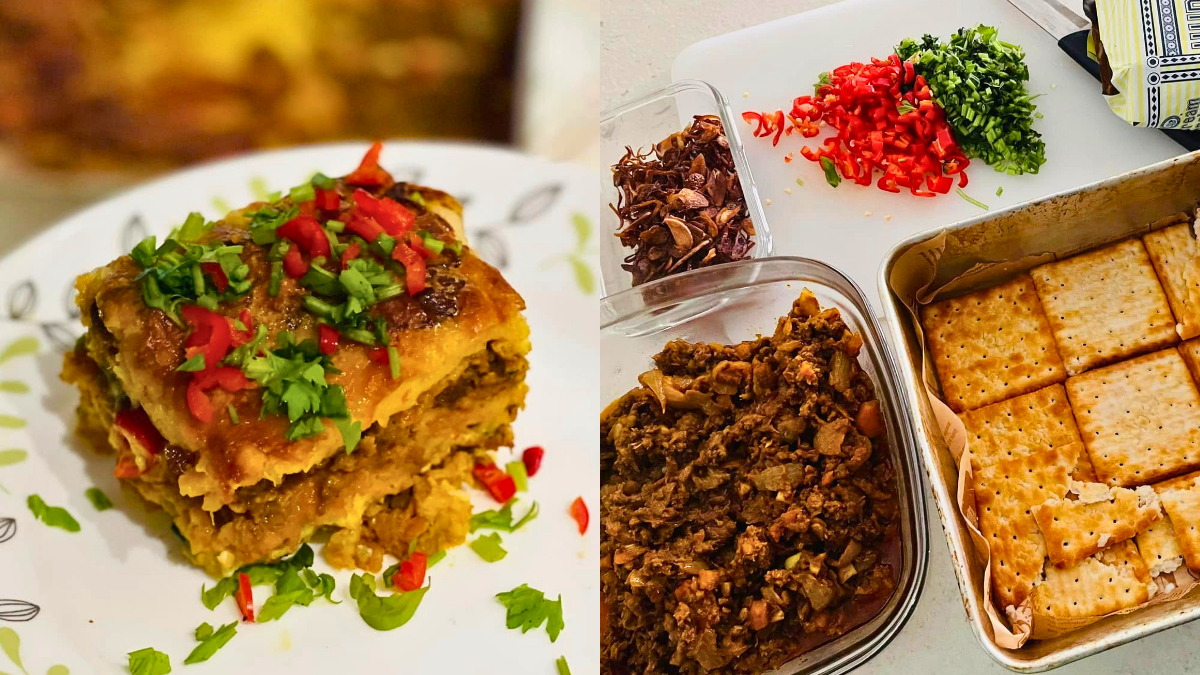 Resipi Murtabak Crackers Berinti Daging & Keju, Potong-Potong Terus Nampak Cantik Berlapis!