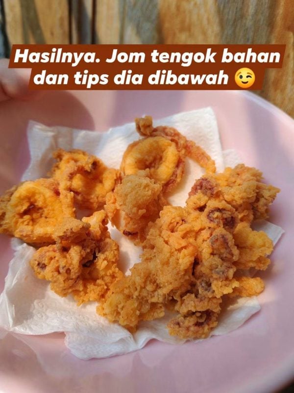 sotong celup tepung rangup​