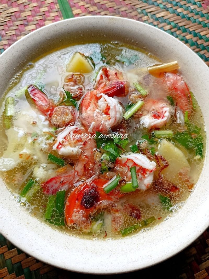 resepi sup udang