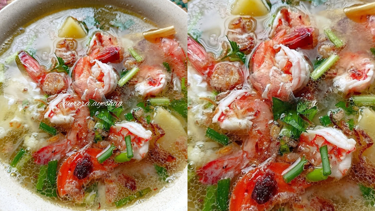 Resepi Sup Udang, Kuahnya Penuh Aroma & Rasa Manis Semula Jadi Dalam Setiap Hirupan