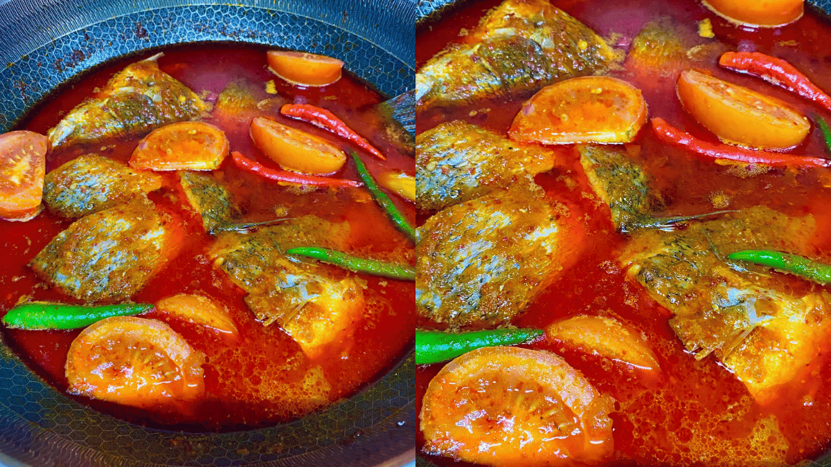 Resipi Asam Pedas Ikan Siakap Ala Nyonya, Kuah Pekat Makan Dengan Nasi Panas… Memang Tak Toleh Kiri Kanan!