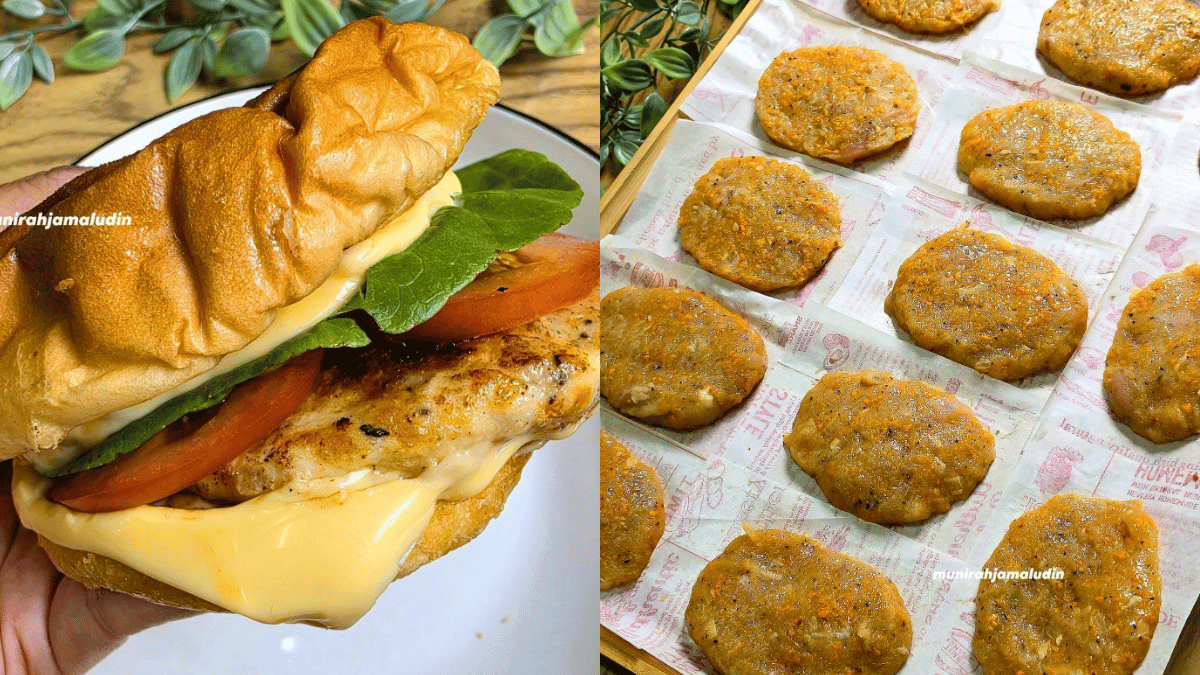 Resipi Burger Ayam Homemade, Buat Sendiri Dapat 14 Keping Patty Dengan Modal Hanya RM12!
