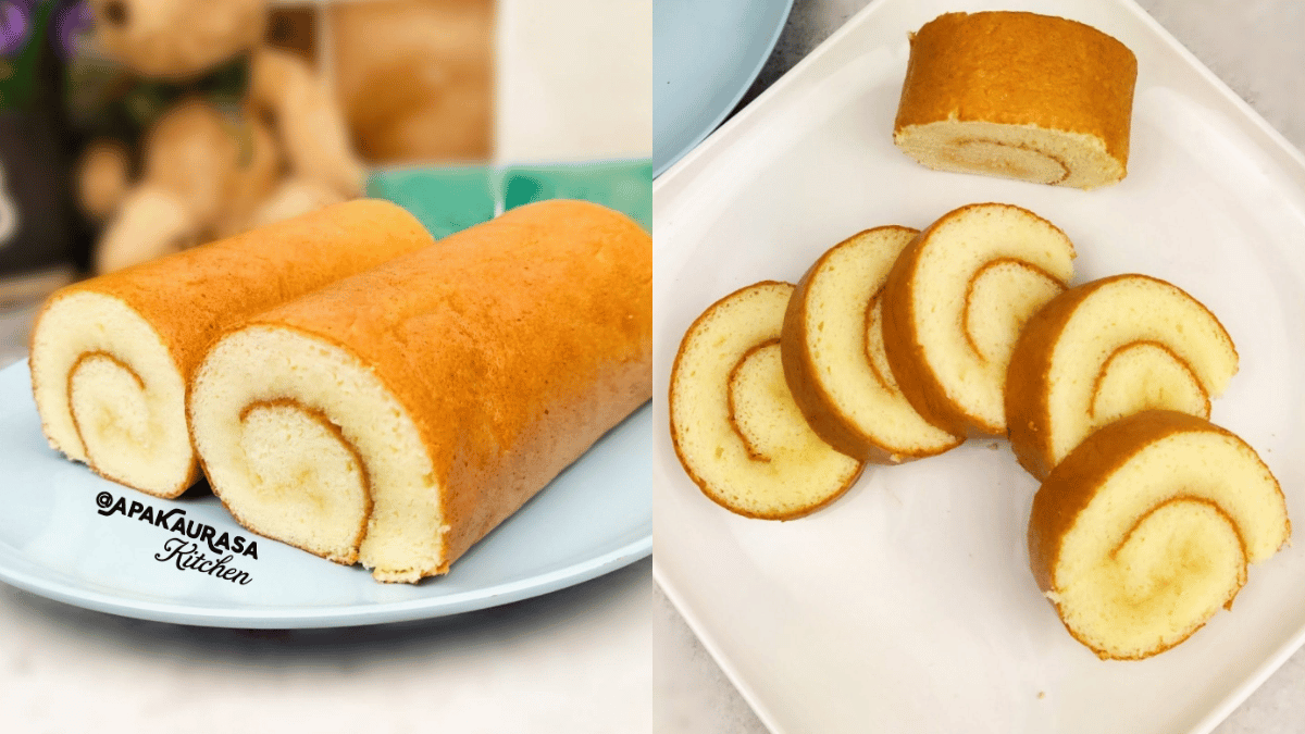 Resipi Kek Swiss Roll Madu Lembut & Gebu, Ini 5 Rahsia Supaya Tak Pecah Masa Gulung