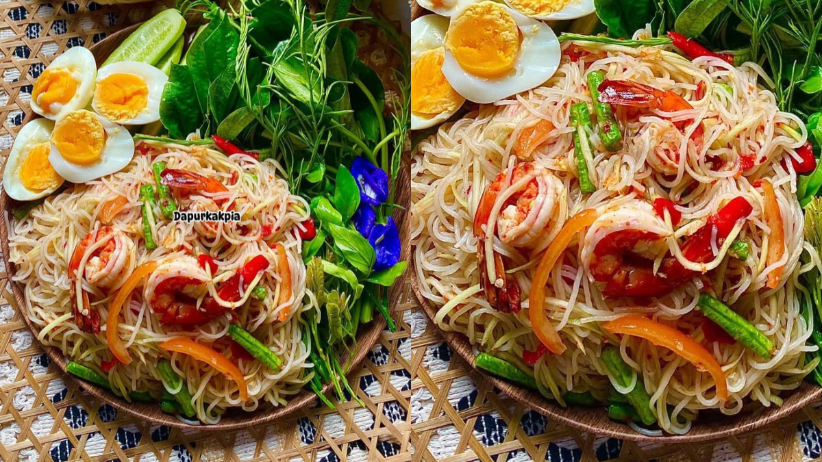 Cara Buat Kerabu Laksa Thai, Rasa Masam Manis Pedas Buat Nak Menambah Berkali-Kali!