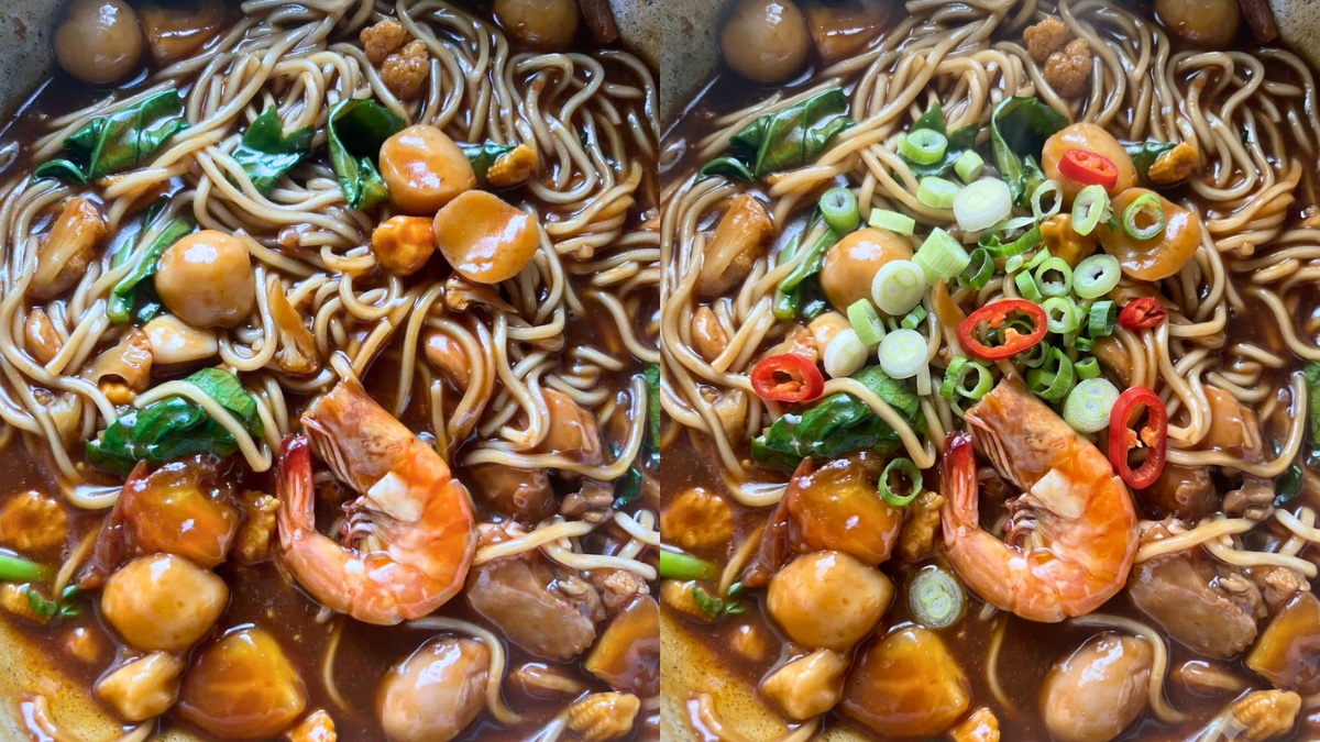 Resipi Mi Hailam Penuh Lauk & Kuah Pekat, Sekali Hidang Terus Semua Nak Cedok!