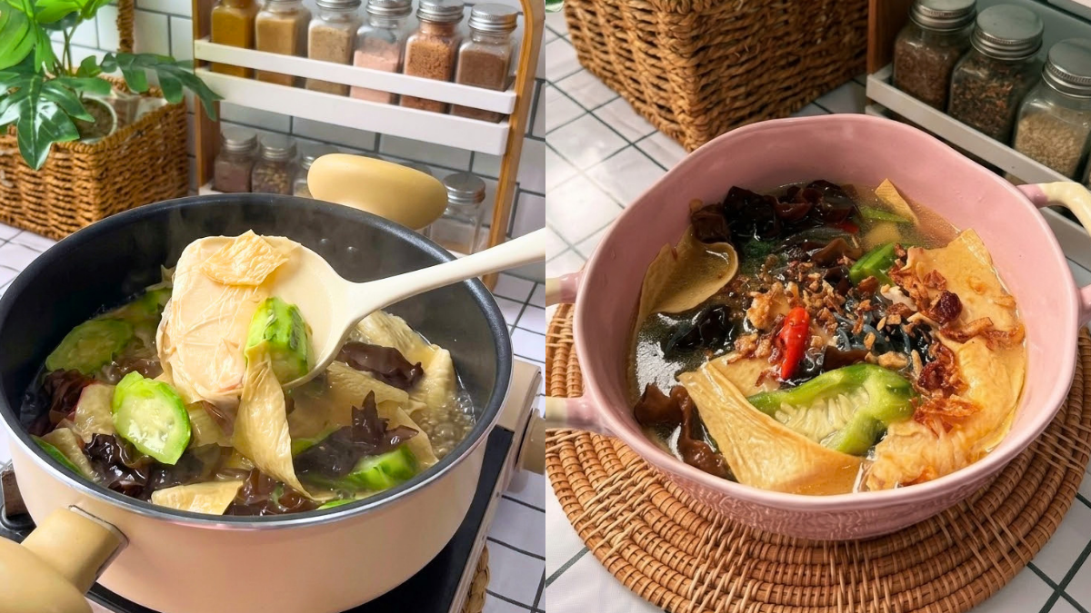 Resipi Petola Masak Air Campur Fucuk & Suhun Memang Ngam, Menu Simple Tapi Perut Kenyang!
