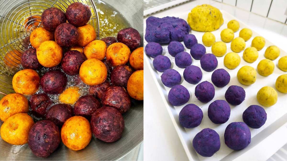 Resipi Sweet Potato Balls, Bila Gigit Rangup Di Luar & Lembut Kenyal Di Dalam