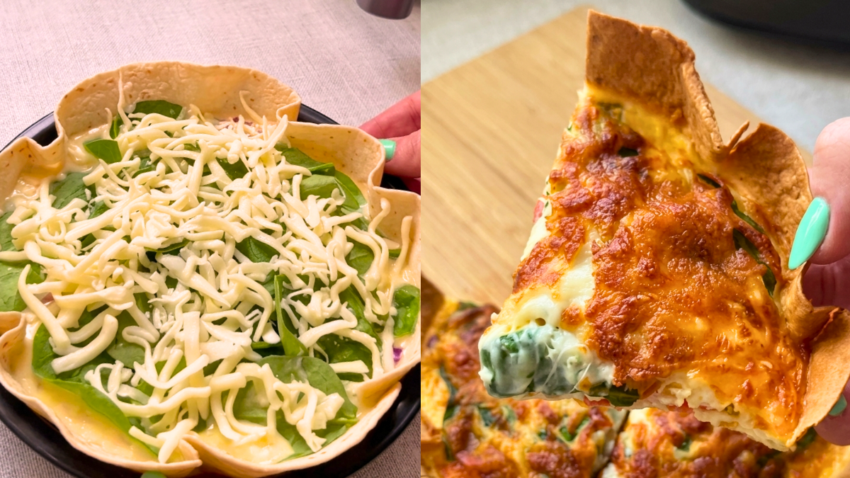 Resipi Tortilla Quiche, Sarapan Tinggi Protein Yang Mudah Dibuat Guna Air Fryer!