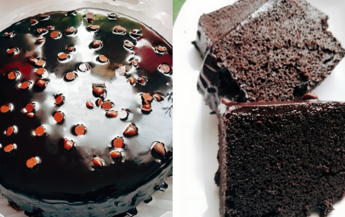 kek coklat moist bakar