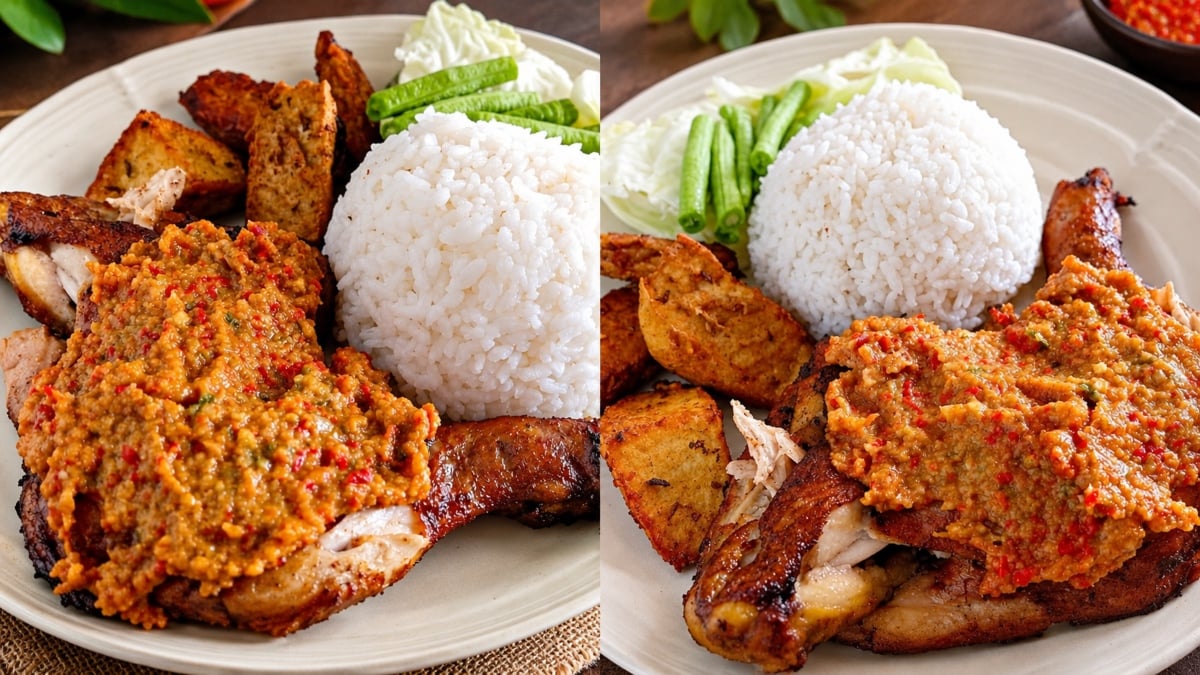 Nasi Ayam Gepuk Ala Pak Gembus, Sambal Pedas Campur Kacang Memang ‘Berapi’ Bila Makan!