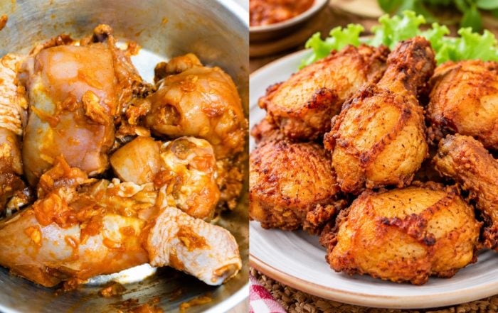ayam goreng tanpa kunyit