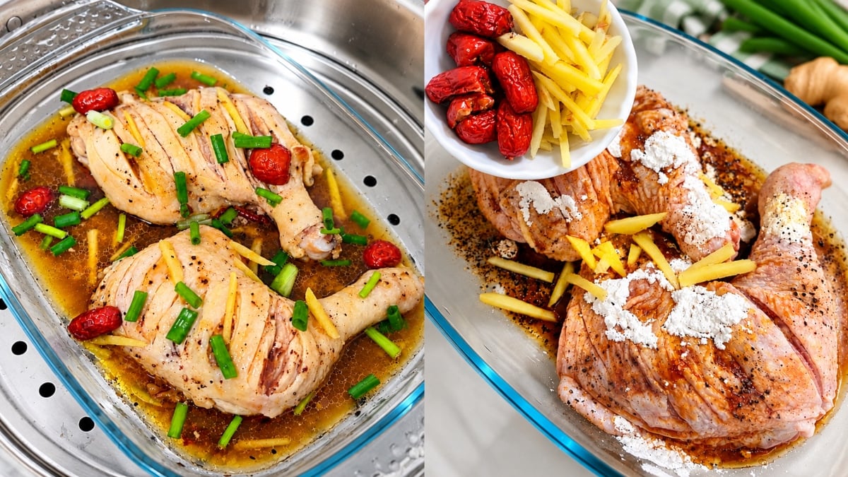 Ayam Kukus Halia Simple, Gaul Semua Bahan & Kukus 20 Minit Saja, Memang Mudah!