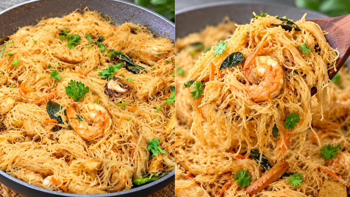 Bihun Goreng Tomyam Simple, Pedas Kaw & Wangi Sampai Licin Satu Kuali!