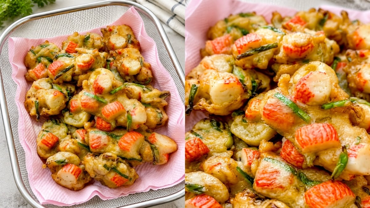 Cucur Crab Stick Rangup, Resipi Mudah Guna Bahan Ringkas, Anak-Anak Pun Suka Makan!