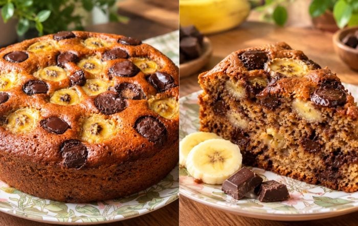 kek pisang coklat moist