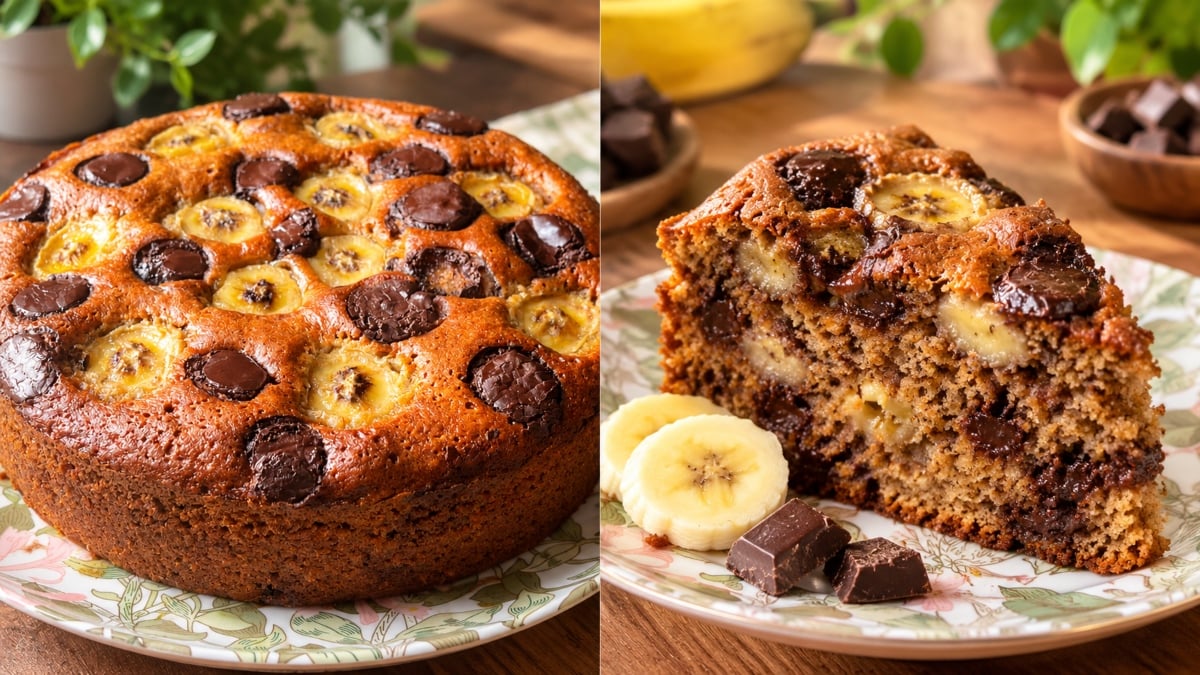 Kek Pisang Coklat Moist Ini Memang Wajib Cuba! Hasilnya Lembut, Lembab & Kaya Rasa Coklat