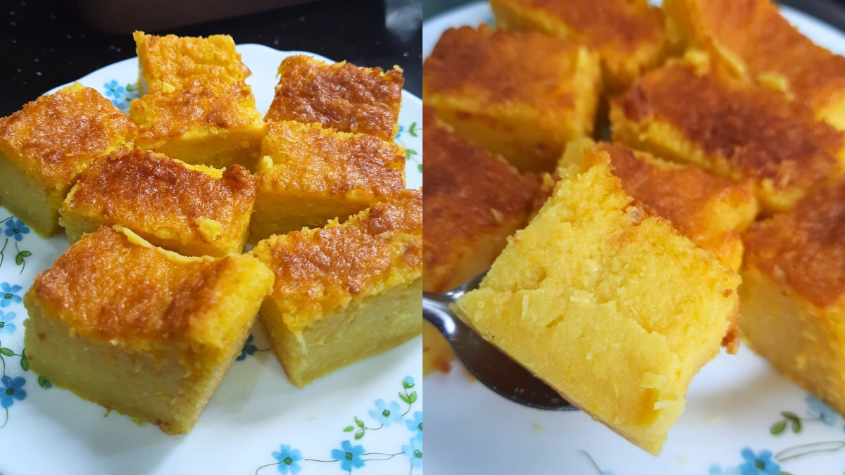 Resipi Bingka Jagung Sukatan Cawan, Bakar Sampai Atasnya Garing Keemasan Barulah Sempurna!