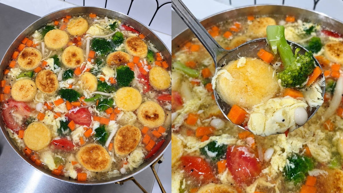 Resipi Sup Tofu Pecah Telur, Hirup Kuah Panas-Panas Memang Tak Puas Semangkuk!