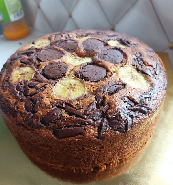 kek pisang marble