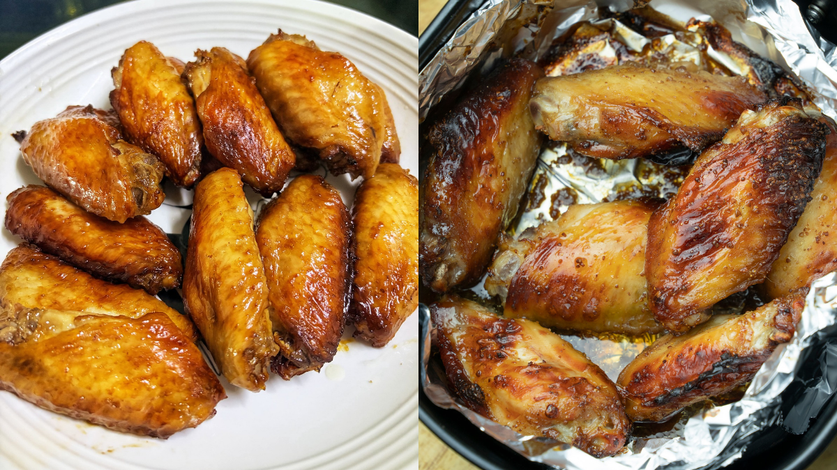 Resipi Kepak Ayam Bakar Air Fryer Guna 2 Bahan, Rasa Sama Macam Pizza Hut!