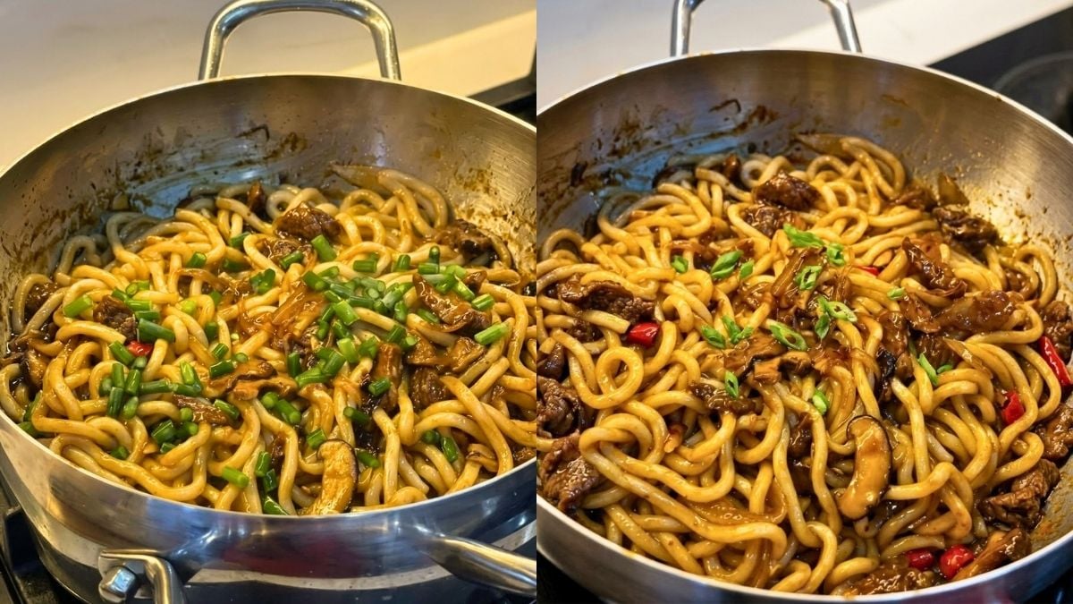 Resepi Mee Udon Goreng Dengan Daging, Rahsia Daging Lebih Berperisa Rupanya Kena Perap Dulu!