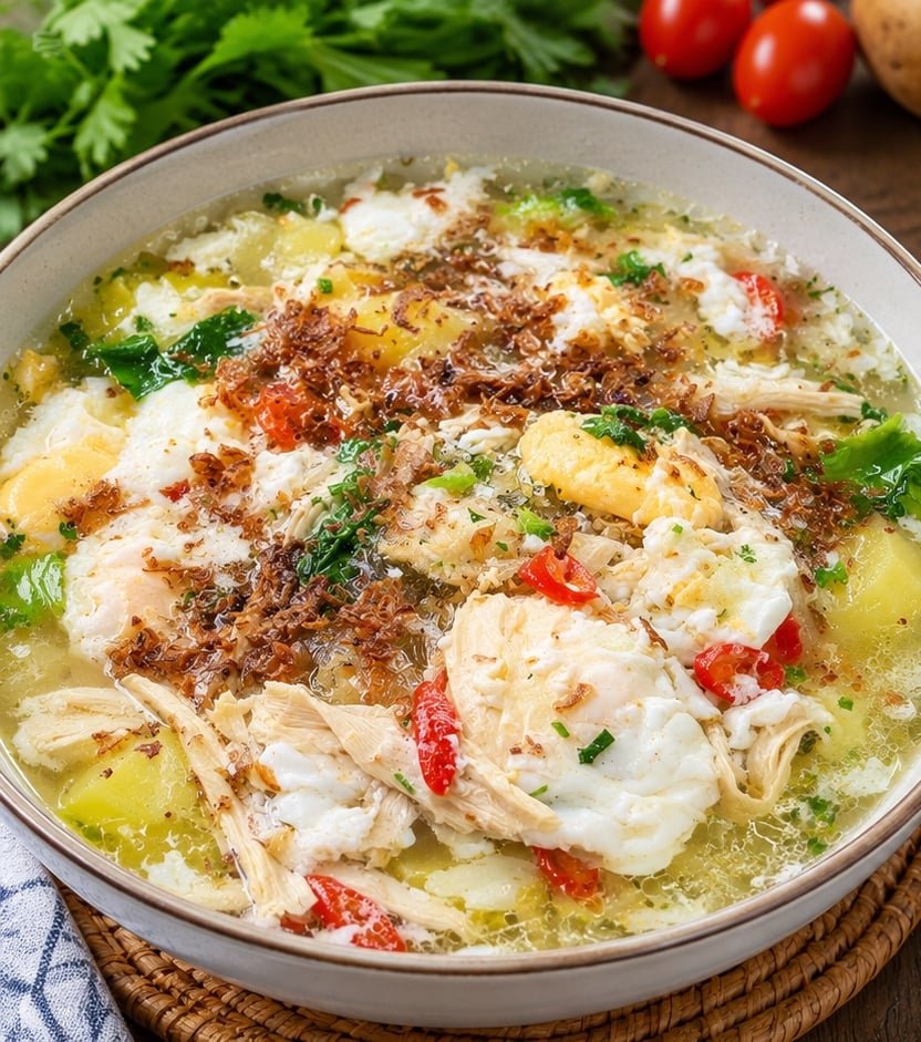 resepi sup telur kentang simple