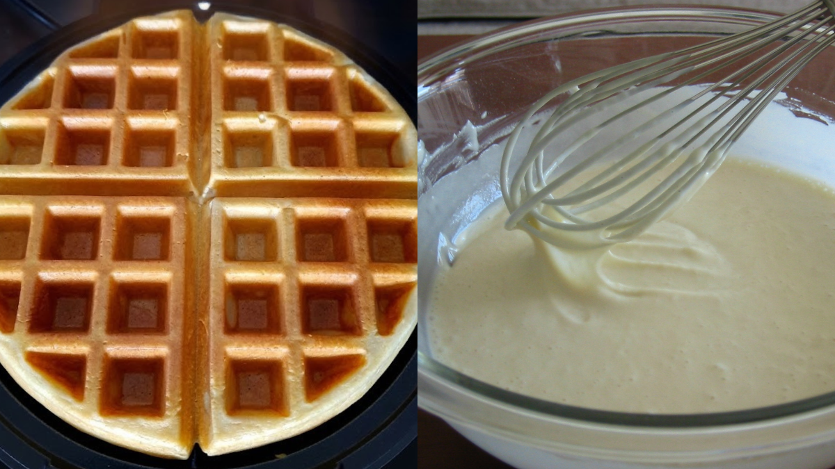 Resipi Waffle Mudah Hanya Guna 4 Bahan, Tekstur Kekal Lembut Walaupun Dah Sejuk!