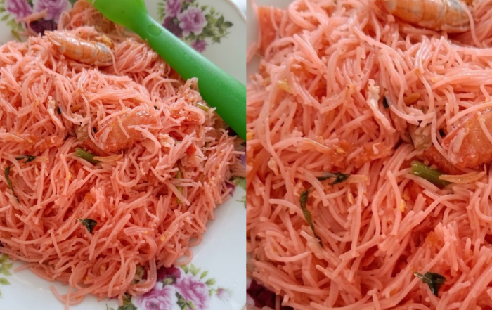 bihun goreng pink