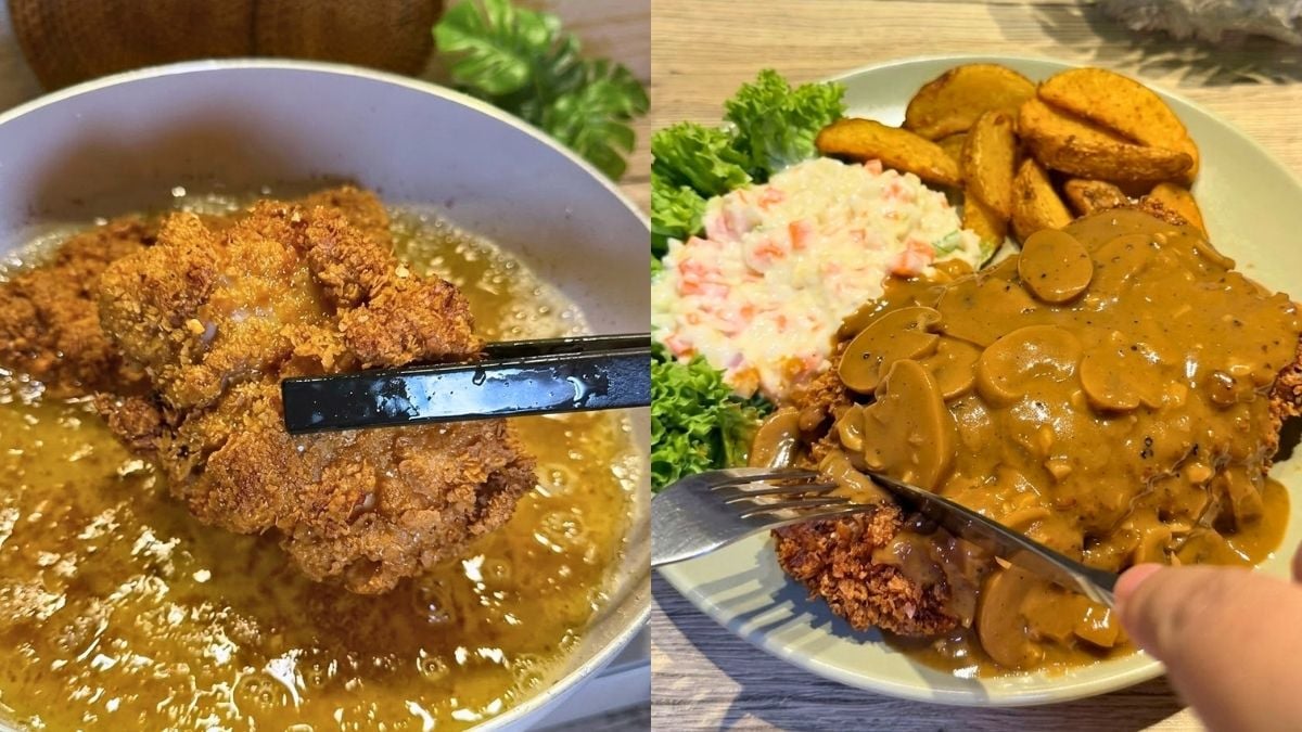 Resipi Chicken Chop Rangup Bersalut Nestum, Tuang Kuah Black Pepper ‘Banjir’ Lagi Sedap!