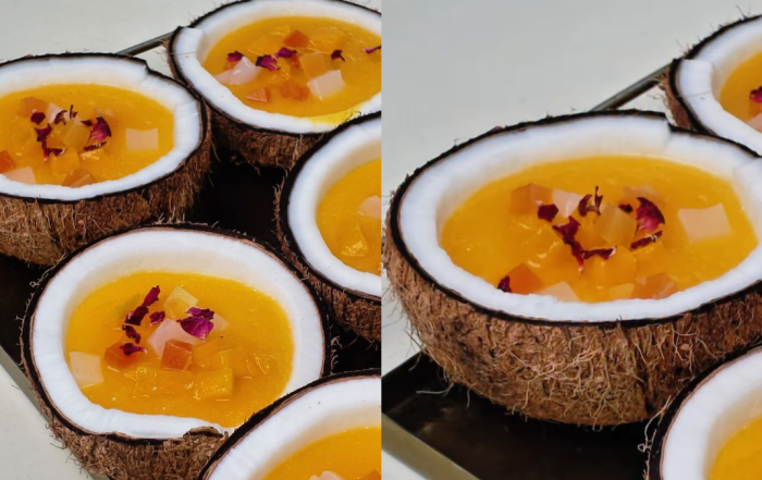 coconut panna cotta