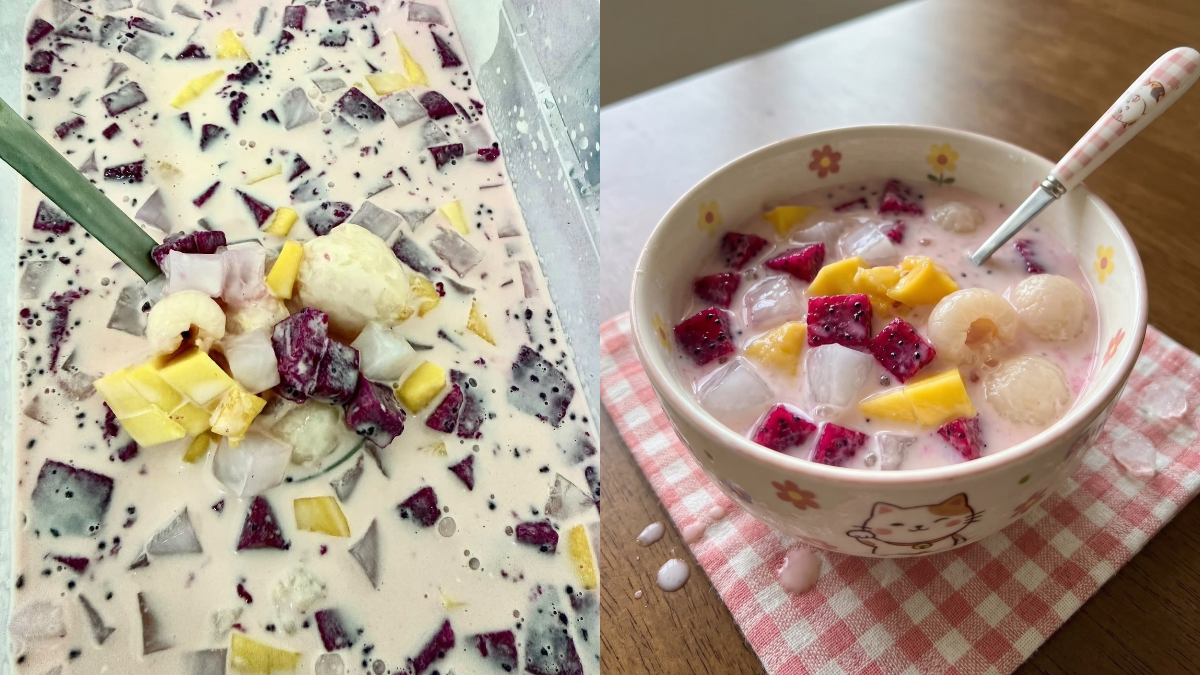 Resipi Koktail Buah Creamy, Meriah Dengan Buah Warna-Warni… Sekali Cedok Tak Cukup!