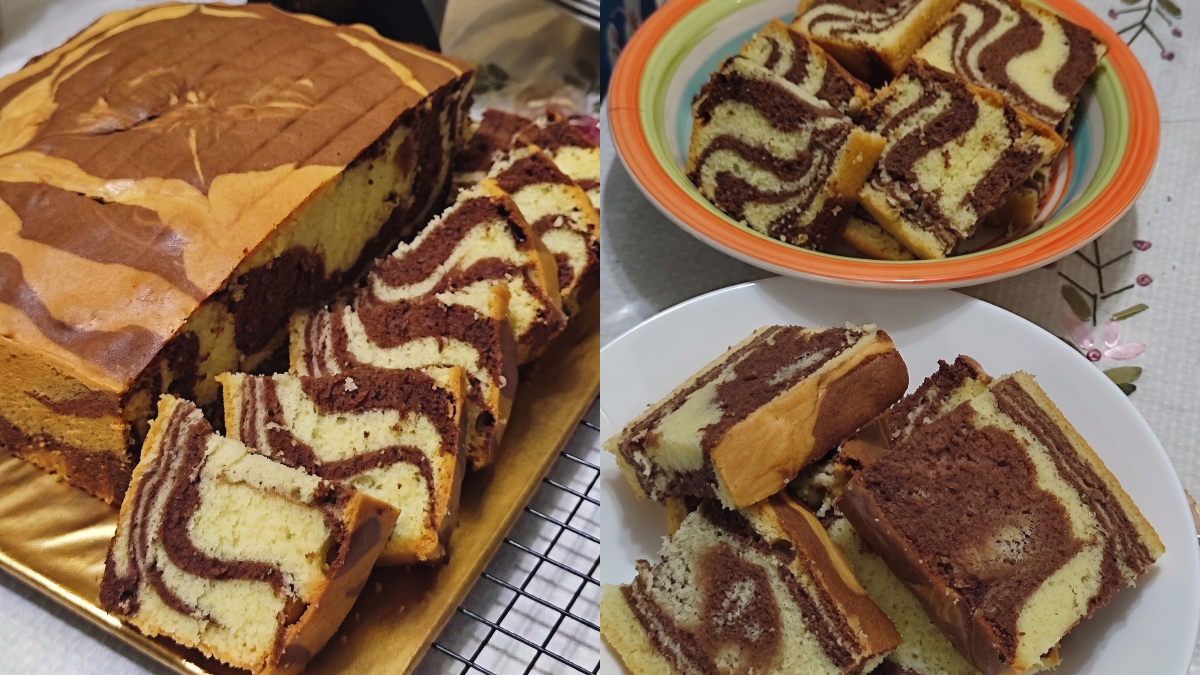 Resipi Kek Marble Kopi Yang Buat Harum Satu Rumah, Tak Sabar Nak Potong Bila Dah Siap Bakar!