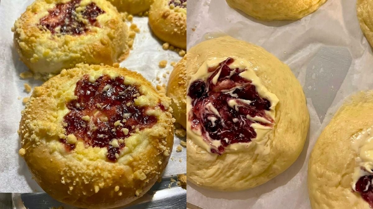 Tak Cukup Sebiji! Buat Roti Blueberry Ala Bakeri Ini… Inti Cream Cheese & Ada Crumble Rangup
